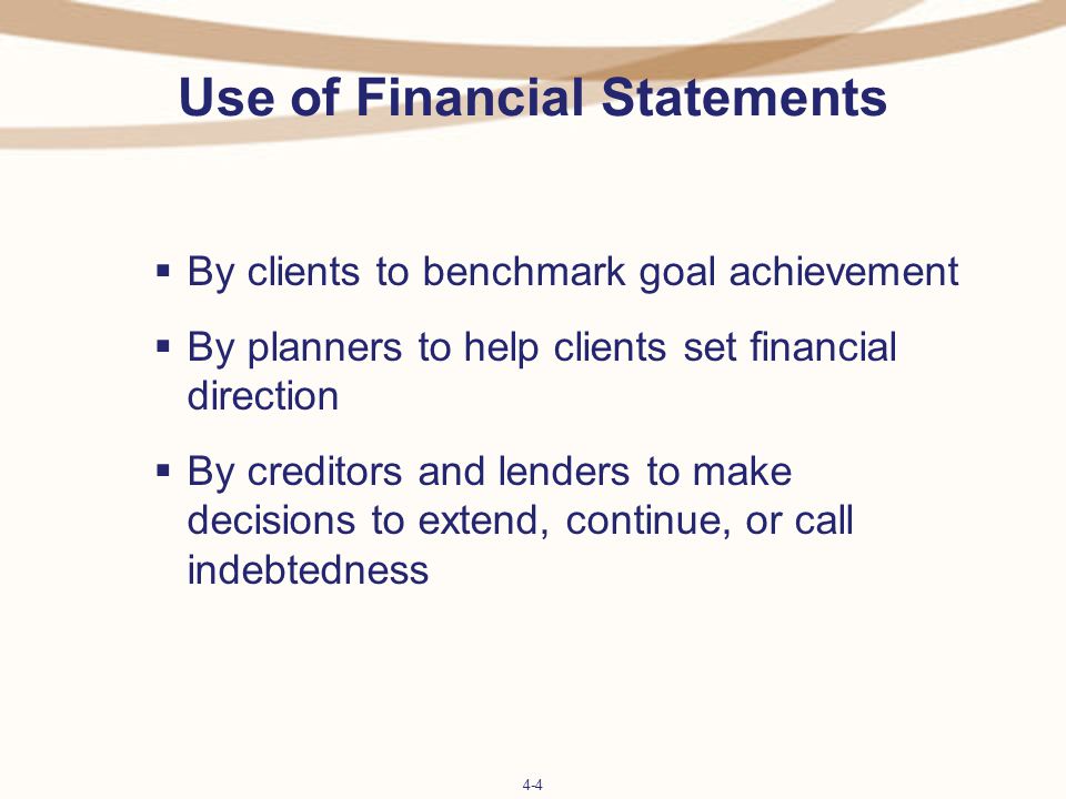 Uses of financial statements